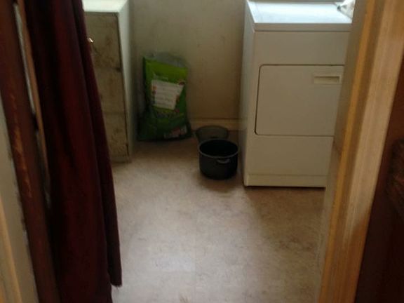 New flooring, laundry room