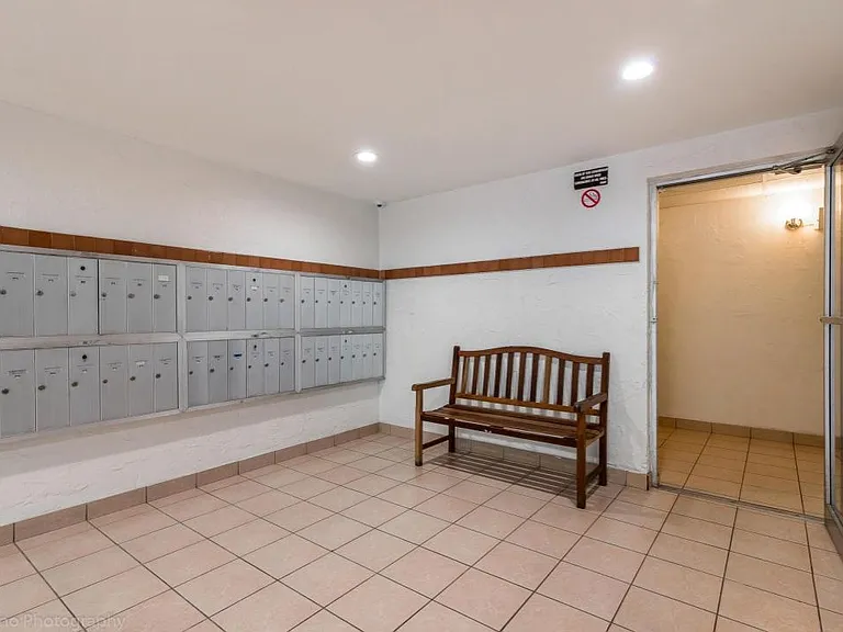 front entrance where mailboxes are