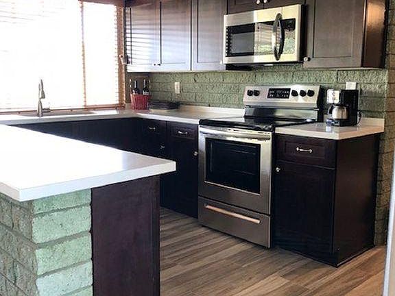 Remodeled kitchen with plenty of cabinet space