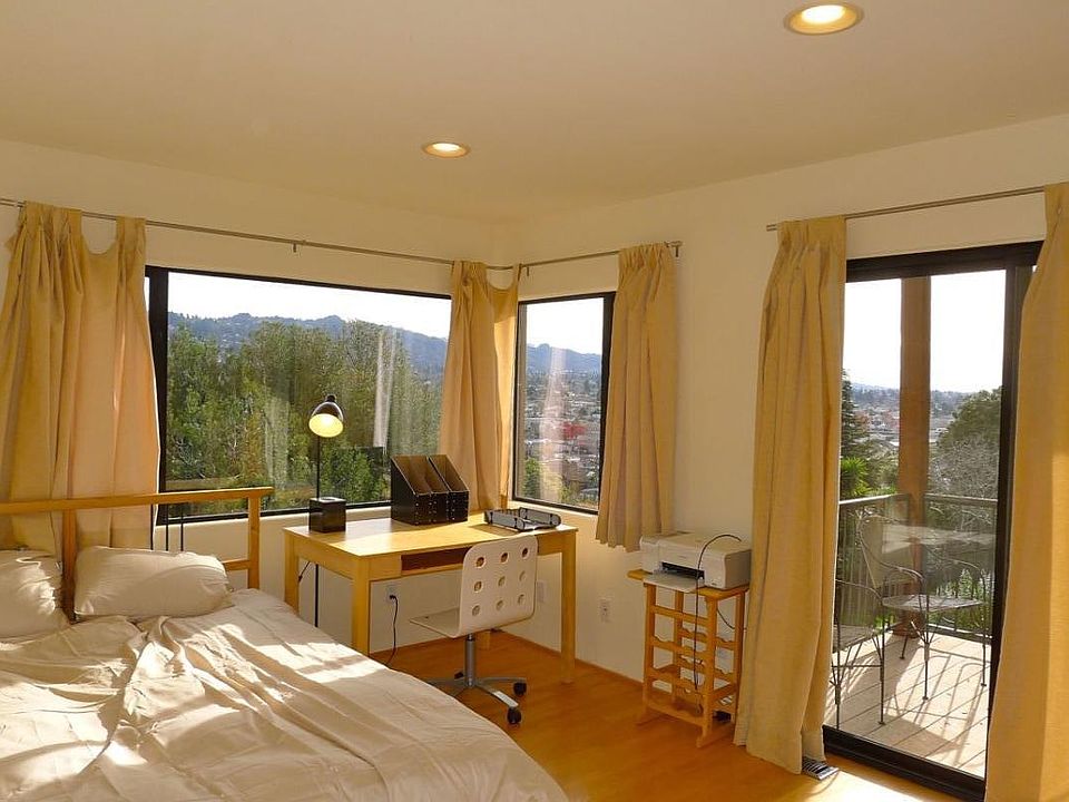 Bedroom with sliding door to private deck