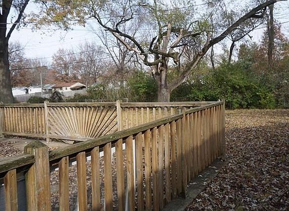 Another view of the backyard and patio.