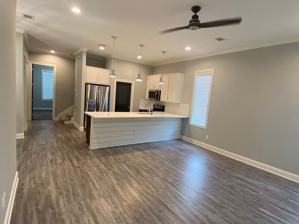 kitchen & living room