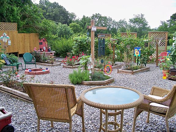 50'x50' rose garden.