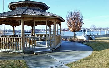 Enjoy the breeze off of the water while relaxing in the gazebo.