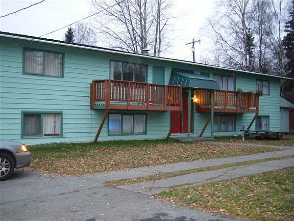 Exterior, Apt. A is upper right apartment