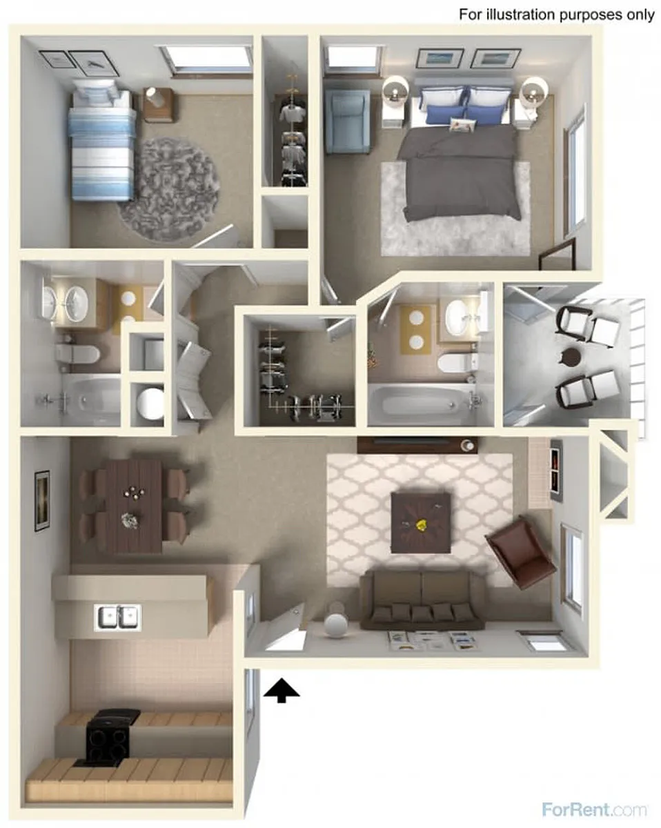 Floor plan 2x2S