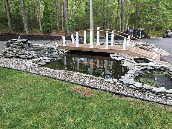 Fish Pond with Bridge 