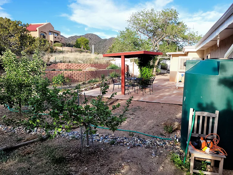 landscaped backyard
