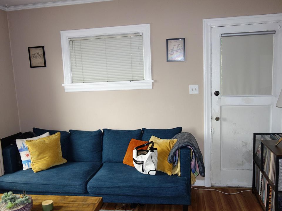 Living room looking at front door