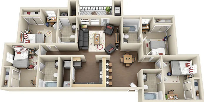 The Village at Chandler Crossings - Furnished Student Living - Priced Per Room — Photo 19