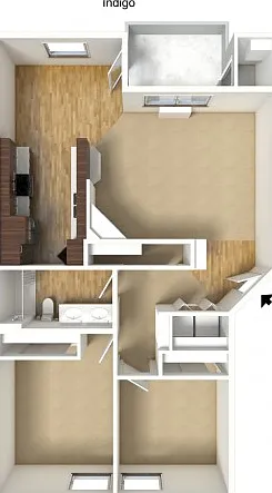Indigo - Two Bedroom One Bath Indigo - Two Bedroom One Bath