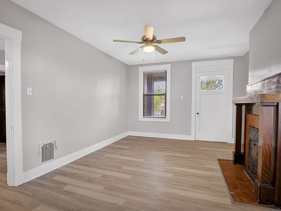 Living room with private patio