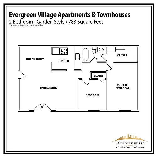 Floor plan 2 Bedroom Apartment