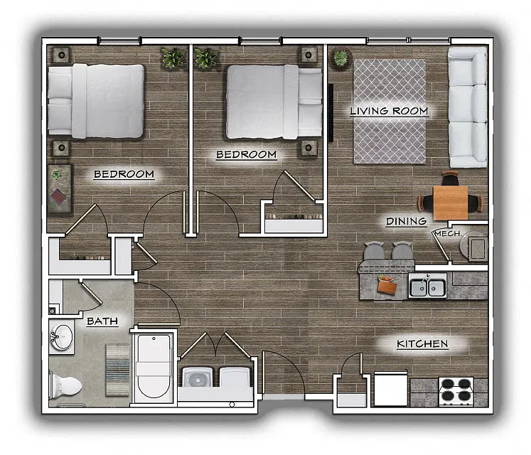 Floor plan Two Bedroom