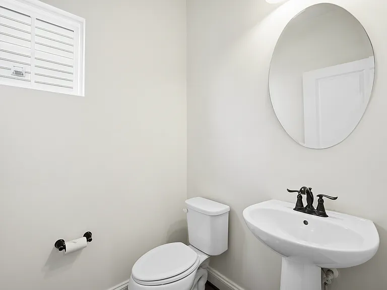 Half Bath on First Floor