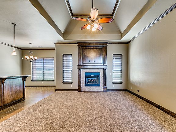 Living room with fireplace