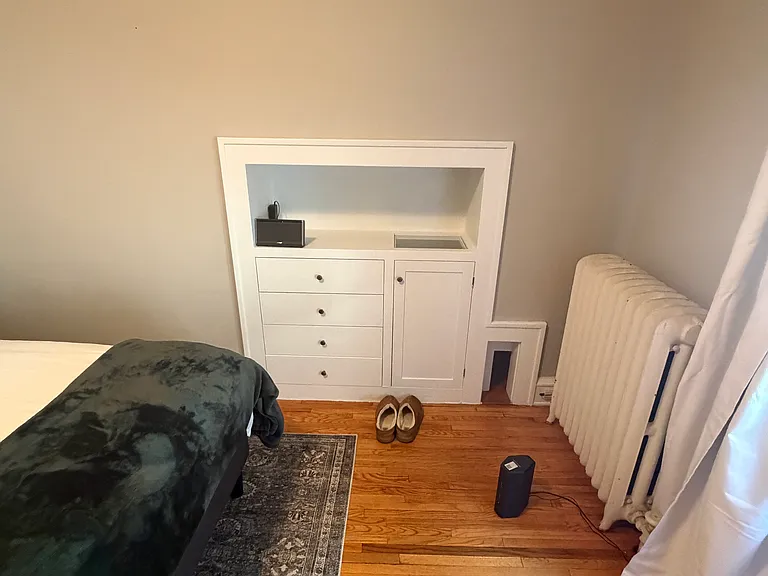 Built-in dresser + storage cubbie