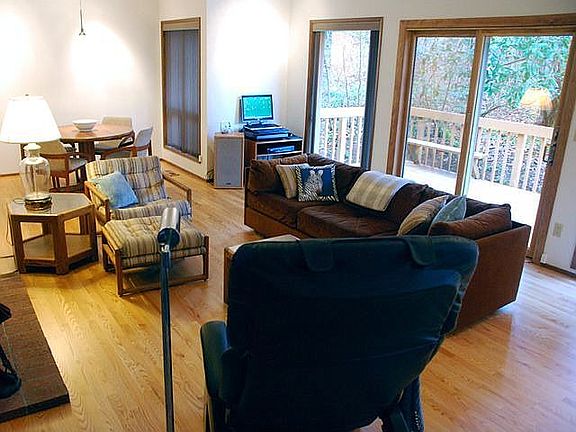 Living Room. Newly refinished hardwood floor.