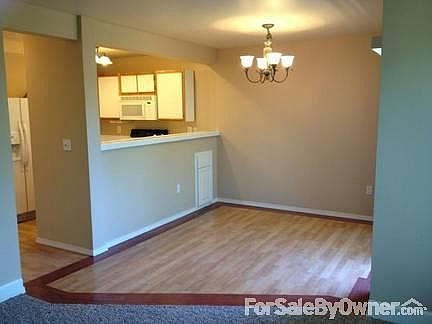 Living room into dining area