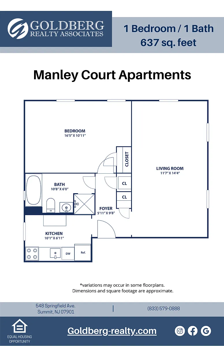 Floor plan One Bedroom