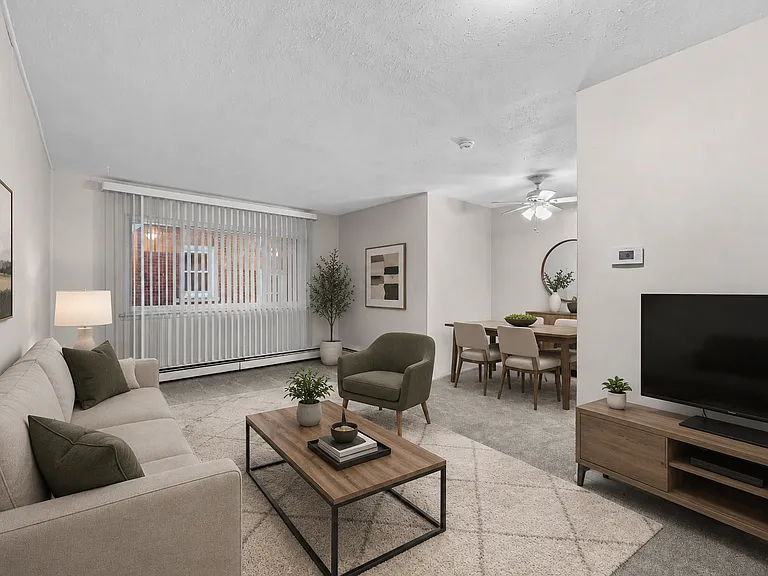LR and DR staged to show possible furniture arrangements