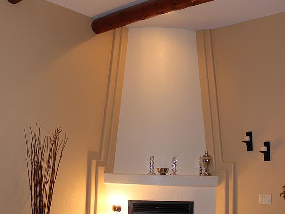 Gas fireplace in living room
