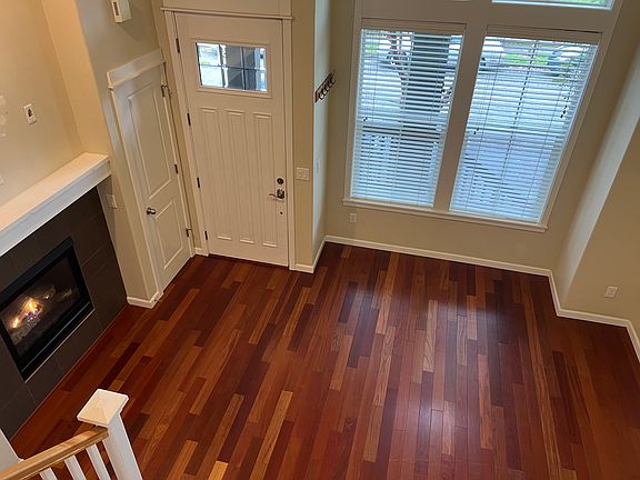 Living room and gas fireplace