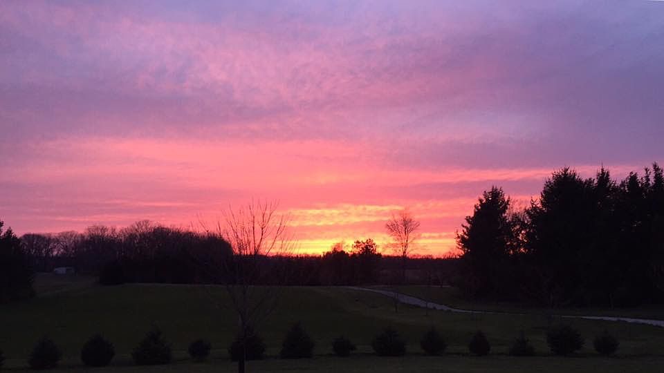 Sunset from front porch.