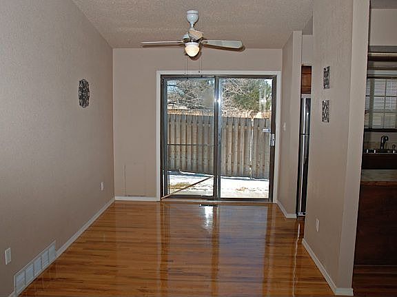 Dining room with hardwood!