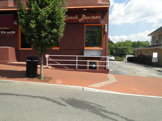 Right side of Hokie House and alley way.