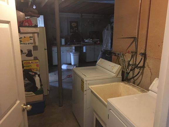 Laundry room in basement