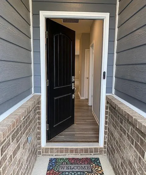 Front door entry with code or key