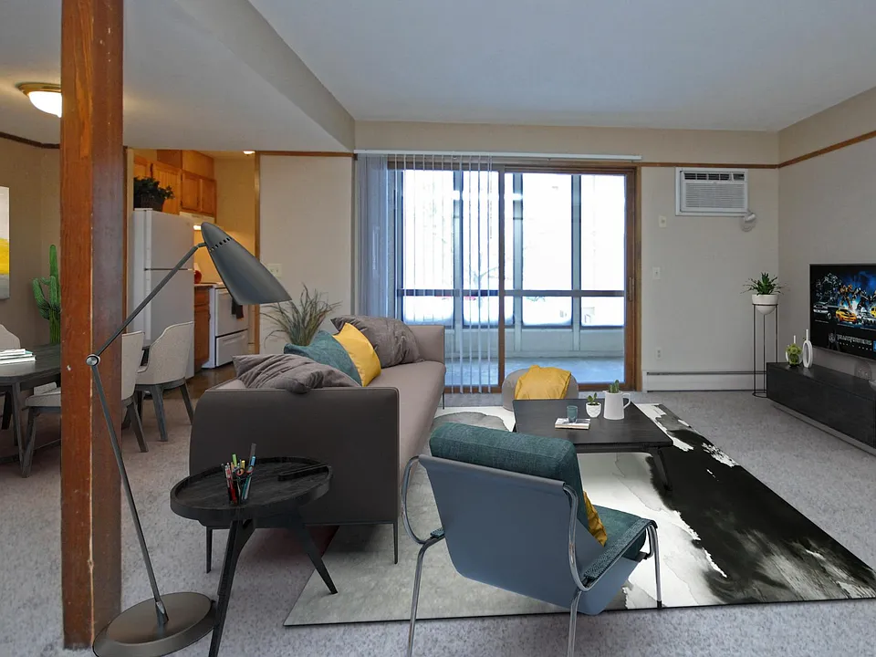 Aquila Court staged living room