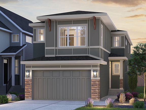 Exterior rendering of the Purcell 2 Prairie by Brookfield Residential in Calgary.
