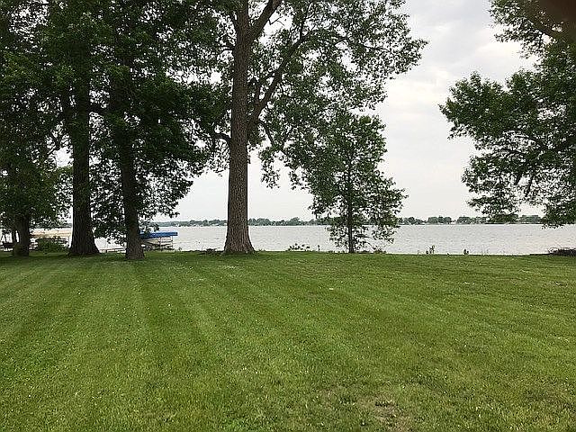 View from the paved street