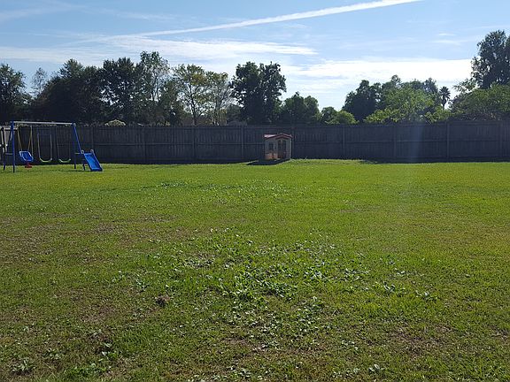 Fenced in backyard