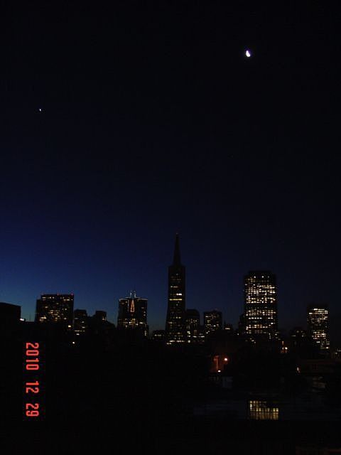 Pre-dawn view from living room