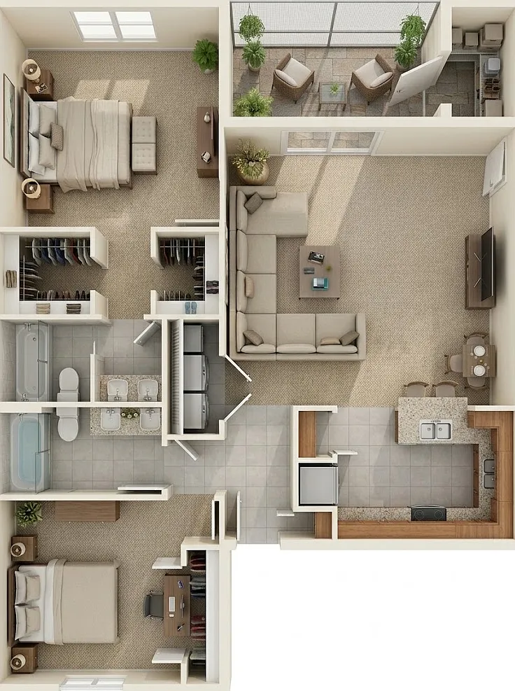 2 bed, 2.0 bath, 1100 sqft, $1,600 — Photo 1