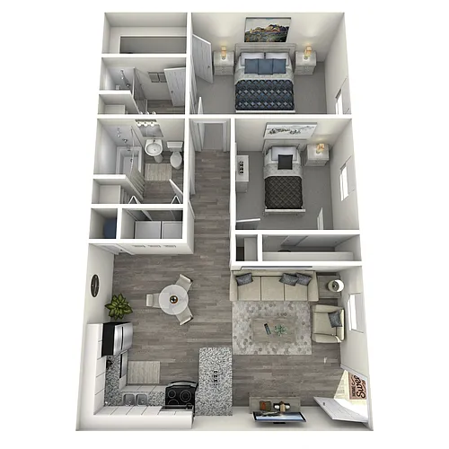 Floor plan 2 Bed 2 Bath