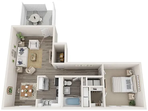 Floor plan The Longleaf Apartment