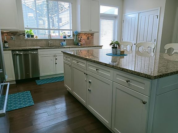 Kitchen with large island and lots of storage