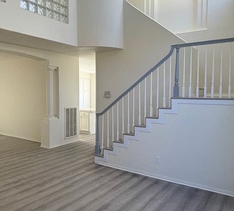 Living room with high ceilings