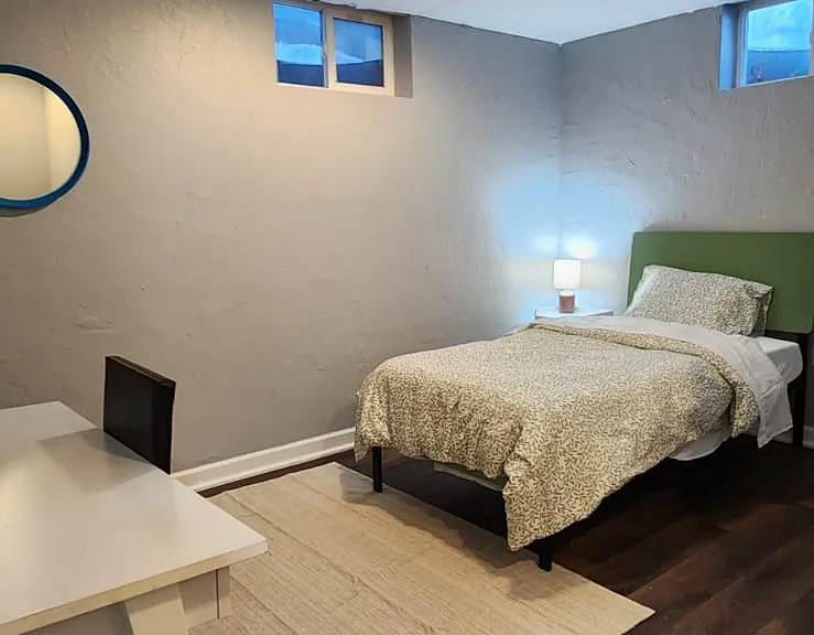 Basement Twin bed