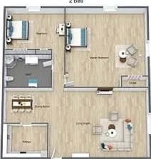 2 Bedroom/1 Bathroom Floor Plans 2 Bedroom/1 Bathroom Floor Plans