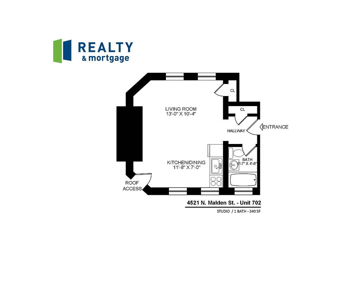 Floor plan Studio 702