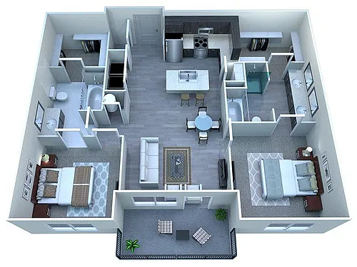 Floor plan B2 2X2