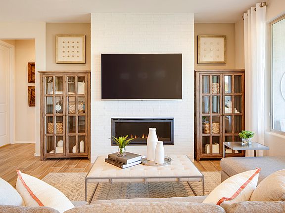 Gathering room with fireplace for cozy nights