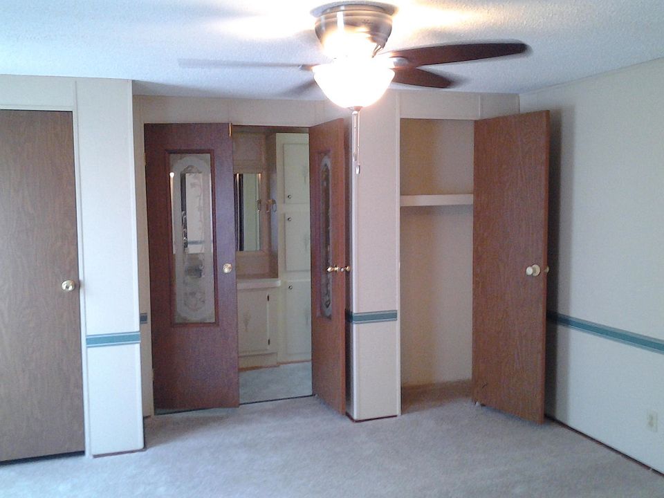 Master bedroom looking into master bathroom