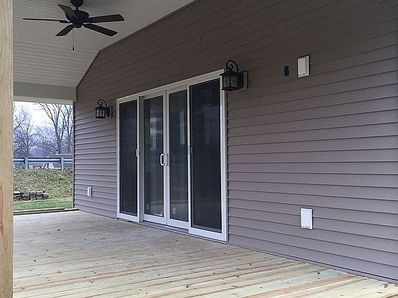 Covered porch with fan