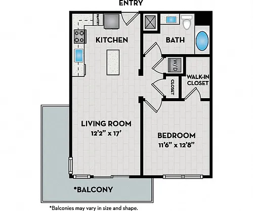 Floor plan 11F1 / Burgundy